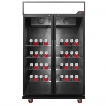 LC-1200S Upright Sub Zero Display Fridge with Glass Door for Beverage Promotion